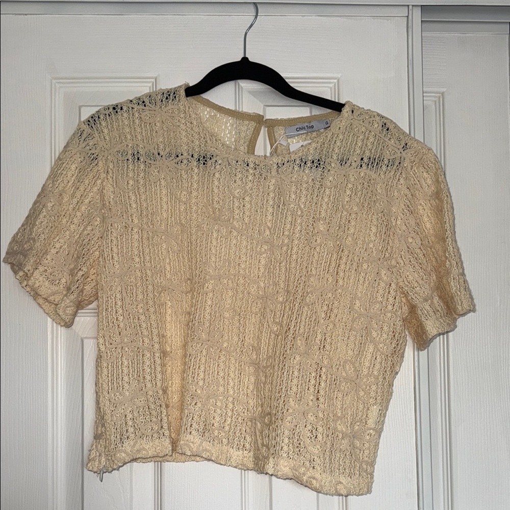 Chicwish Cream Lace Women's Top. Brazilian